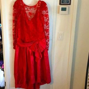 Red Dress with lace